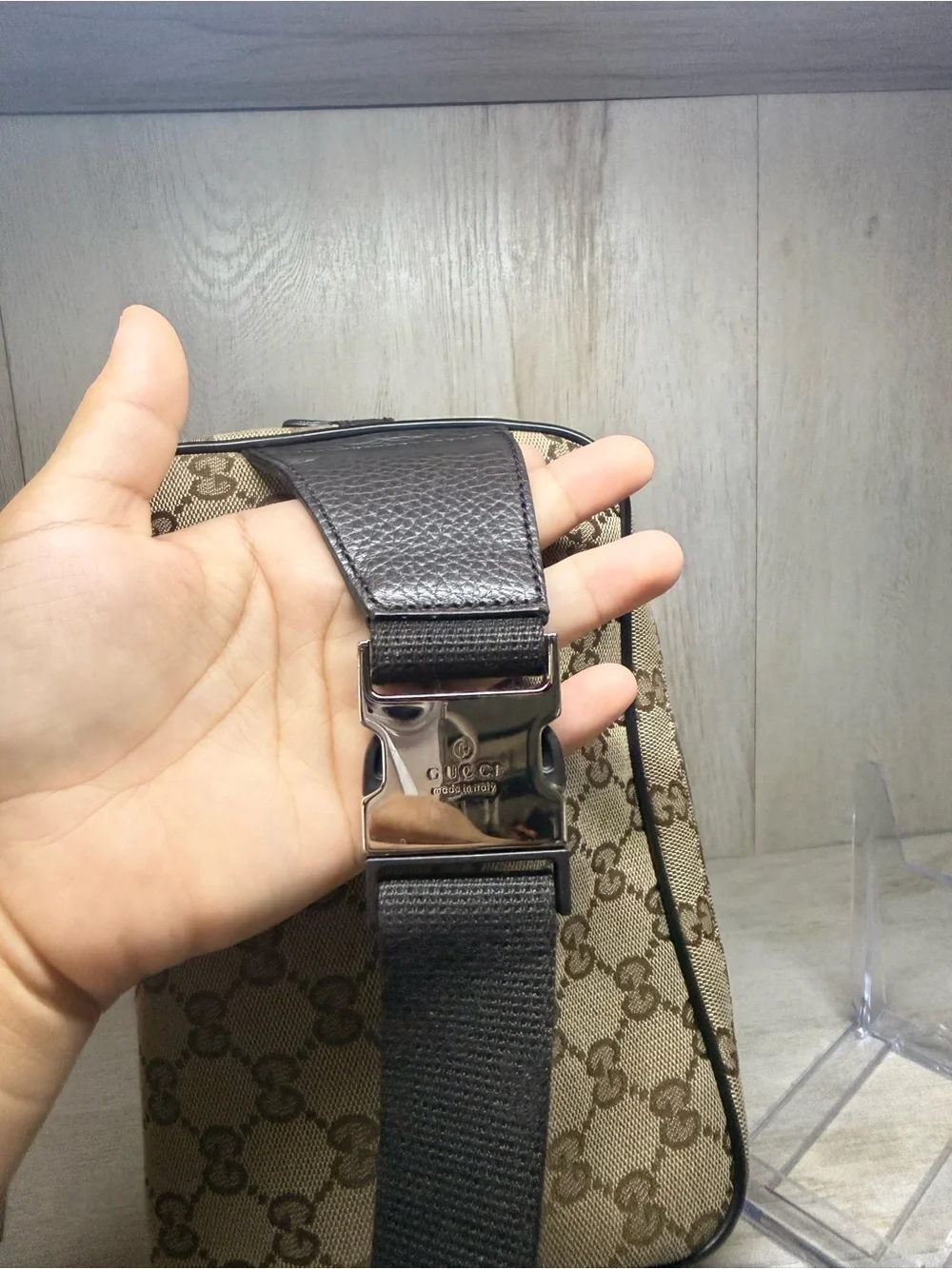 Gucci Beige GG Canvas Belt Bag